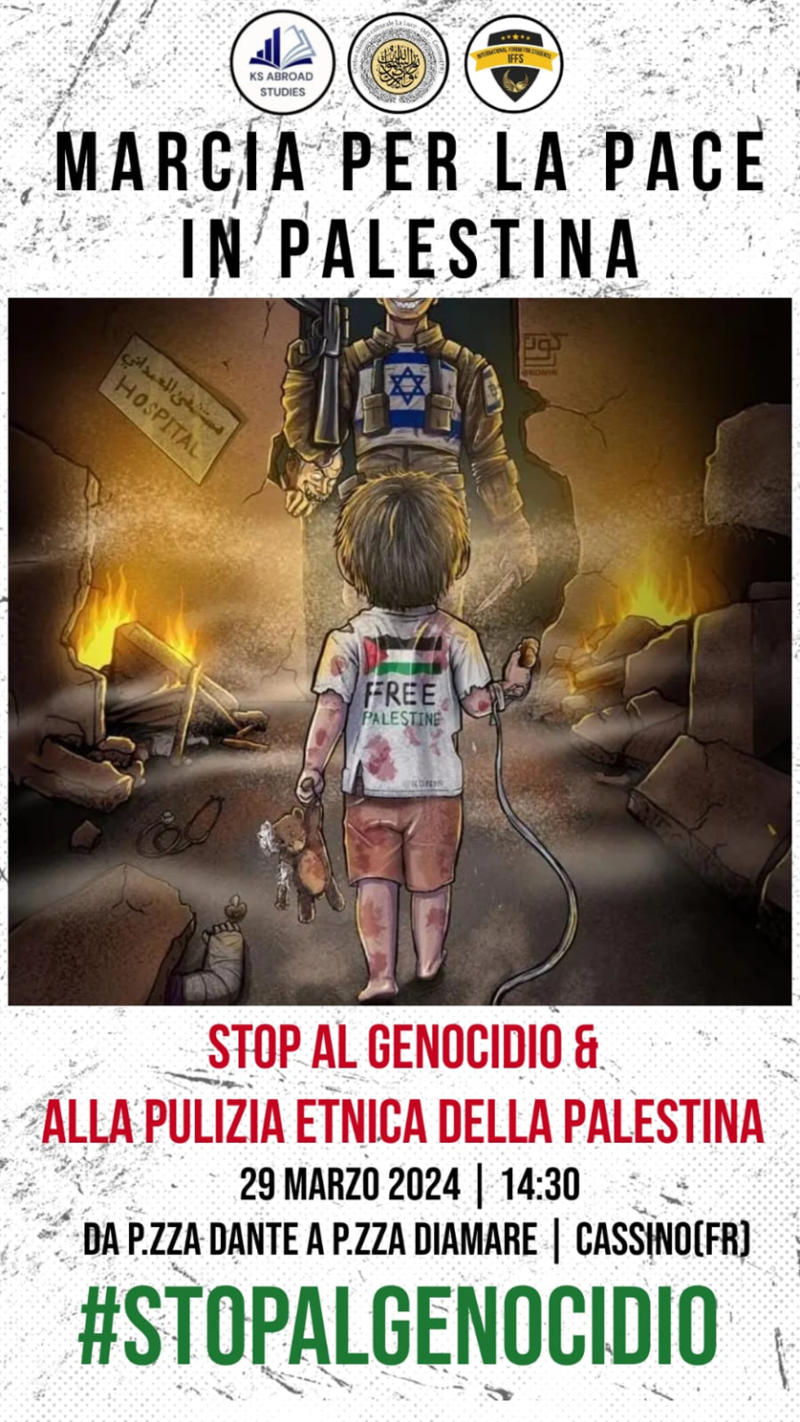stop al genocidio in Palestina